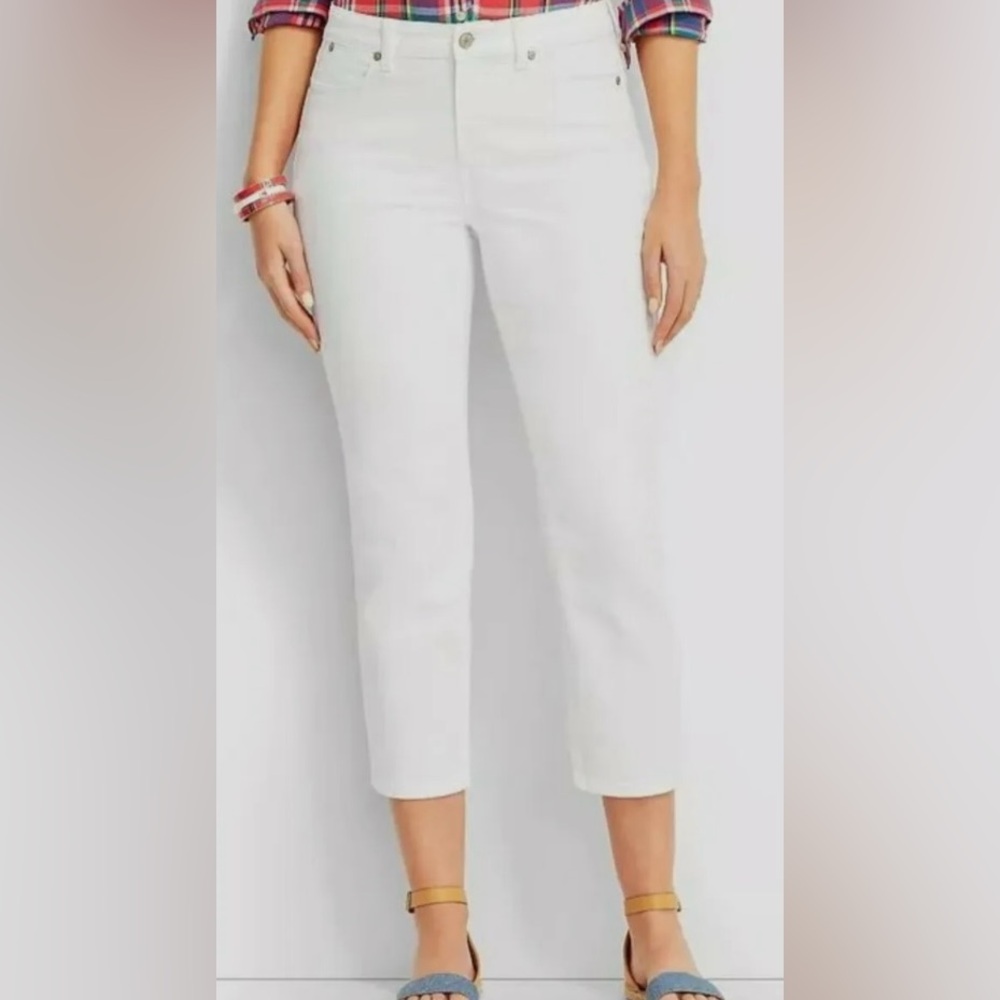 Talbots Heritage Crop White Jeans